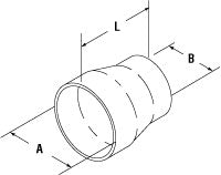 PAI 421050 NAVISTAR 2024703C2 INTAKE HOSE (3.50" ID X 2.40" ID X 5.38" L)