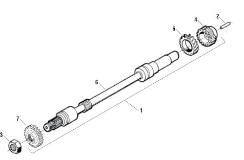 PAI EAS-8739 MACK 453GC389M AUXILIARY SHAFT ASSEMBLY (25503531) (USA)