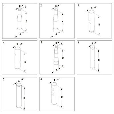 PAI Chassis Suspension King Pin Identification Chart  - Front Axle