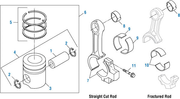 PAI 111424 CUMMINS 3802561 PISTON KIT (4B / 6B) (STD) (WITH RING SET)