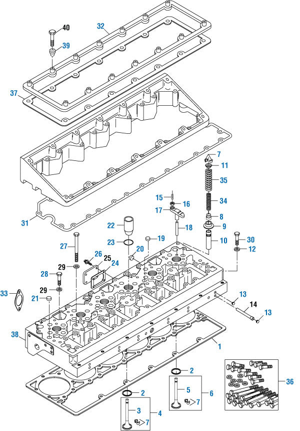 PACK OF 6 PAI 121195 CUMMINS 3007759 / MACK 85103703 O-RING (1.239" ID) (USA)