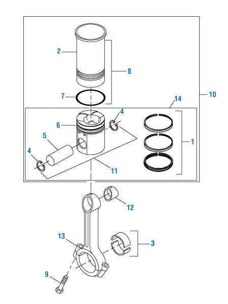 PAI Industries - International Engine One Piece Piston - DT-466E / DT-530E (2000-2003) | woodlineparts.com