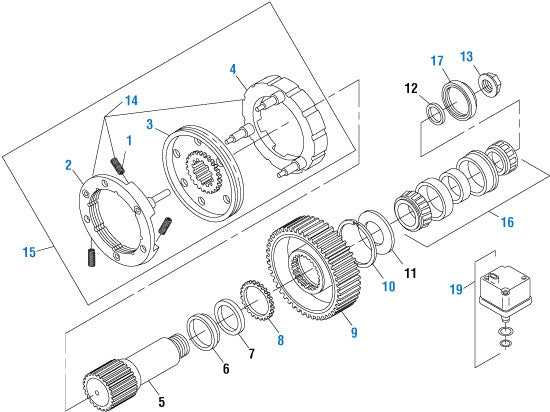 PAI Industries - Drive Train
Synchronizer and Output Shaft Assembly - 9, 10, 13 Speed | woodlineparts.com