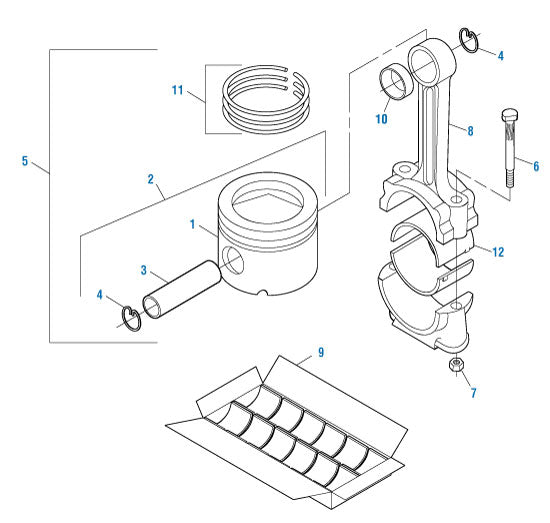 PAI Industries - Caterpillar Engine
3400 - One Piece Piston, Rod Bearings and Ring Sets - 3400 Series | woodlineparts.com