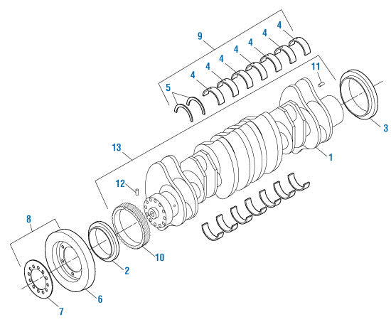 PAI 370020 CATERPILLAR 2110592 MAIN BEARING (STD) (3400 / C15 / C16 / C18)