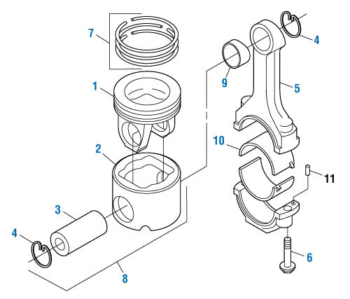 PAI Industries - Caterpillar Engine
3406E - Pistons, Rod Bearing and Ring Sets - 3406E / C15 / C16 / C18 Series | woodlineparts.com