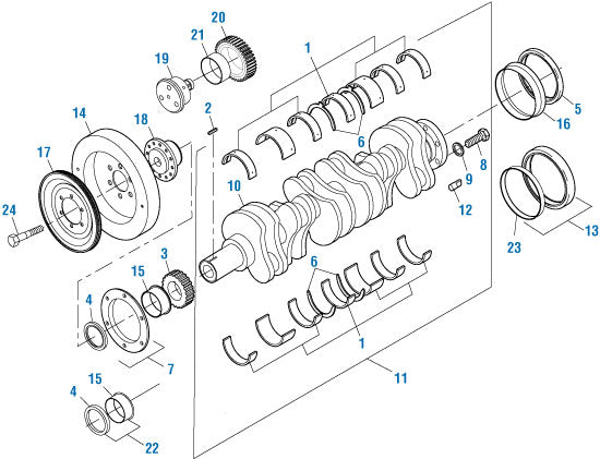 PAI ECR-2089 MACK 57GC2145 CRANKSHAFT KIT (E7 / E-TECH / ASET) (SPAIN)