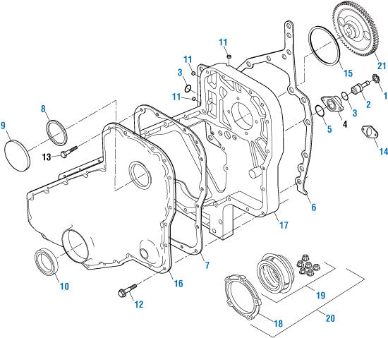 PAI Industries - Cummins Engine Gear Housing and Gear Cover - 6C/ 8.3/ISC / ISL / ISL9 Series | woodlineparts.com