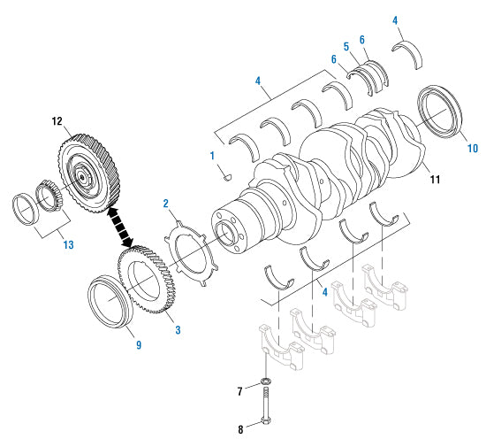 PAI Industries - Detroit Diesel Engine Crankshaft - Series 50 | woodlineparts.com