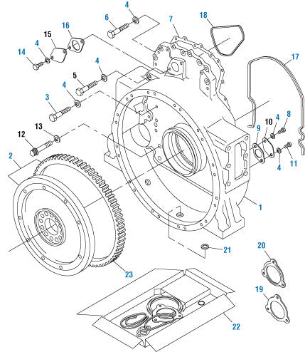 PAI Industries - Caterpillar Engine Flywheel Housing - 3406E / C15 / C16 / C18 Series | woodineparts.com