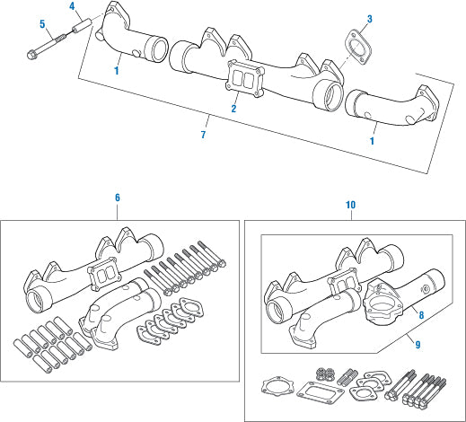 PAI - Cummins Engine Exhaust Manifolds and Components - L10 / M11 / ISM / QSM Series | woodlineparts.com