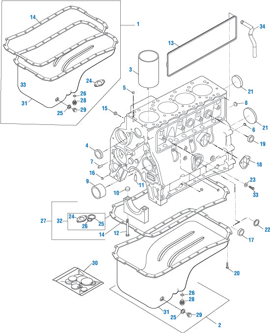 PAI Industries - Cummins Engine Cylinder Block Components - 4B Series | woodlineparts.com