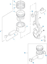 Load image into Gallery viewer, PAI Industries - Caterpillar Engine C10 and C12 Two Piece Piston - 3176 / C9 / C10 / C11 / C12 / C13 Series | woodlineparts.com