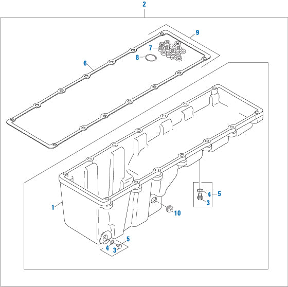 PAI Industries - Caterpillar Engine Oil Pan Kit and Components - 3176 / C10 / C12 / C13 Series | woodlineparts.com