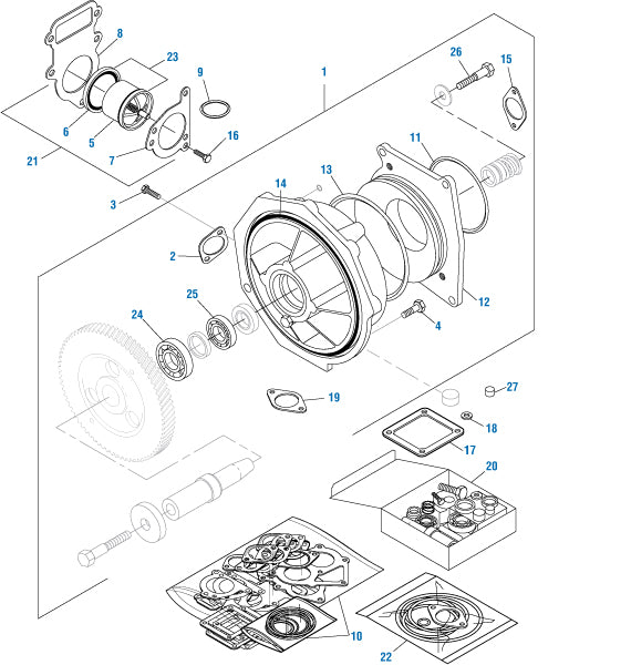 PAI Industries - Caterpillar Engine Water Pump - 3400 Series | woodlineparts.com