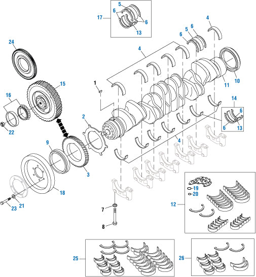 PAI Industries - Detroit Diesel Engine Crankshaft - Series 60 | woodlineparts.com