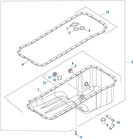 PAI Industries - Cummins Engine Oil Pan Kit and Components - 6B Series | woodlineparts.com