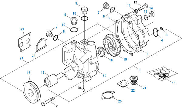 PAI Industries - Caterpillar Engine
Water Pump - 3100 / C7 Series | woodlineparts.com