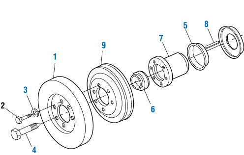 PAI Blue - Mack & Volvo Applications Dampers, Hubs and Pulley - Engine - E6 Series | woodlineparts.com