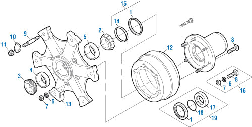 PAI Blue - Mack & Volvo Applications Front Wheel Assembly - Wheel | woodlineparts.com