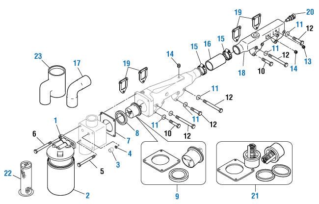 PAI Blue - Mack & Volvo Applications Engine Cooling Components - E7, E-Tech, ASET | woodlineparts.com