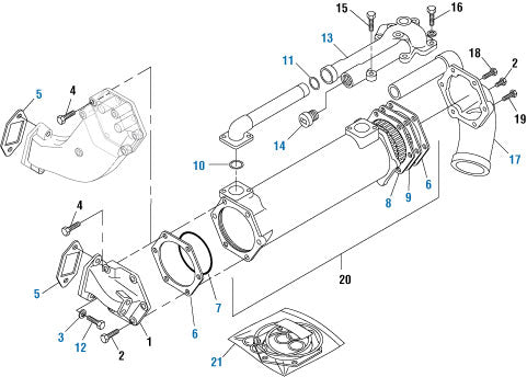 PAI ECH-8596OEM MACK 493GB454 WATER INLET HOUSING (LONG TUBE) (OEM)