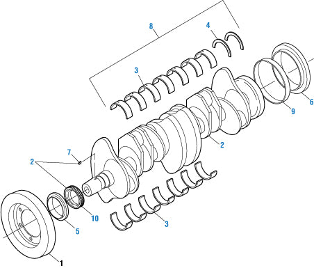 PAI 370171 MAIN BEARING SET (.010") FOR CATERPILLAR 3306 (8N8225, 1003652)