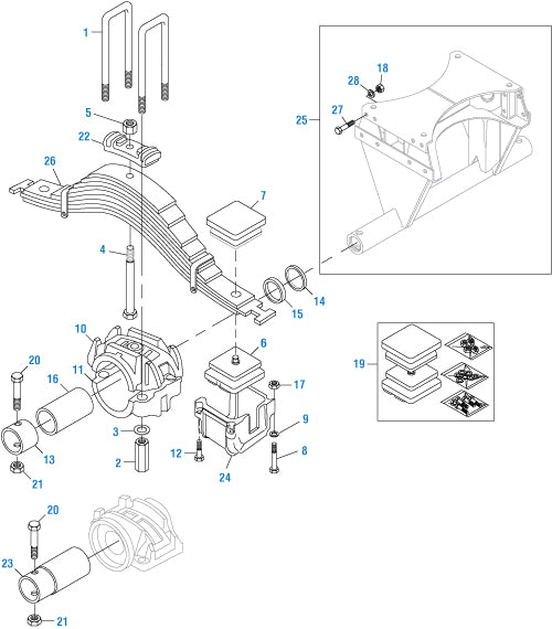 PAI Industries - Chassis Suspension 38,000 lb - Rear Suspension | woodlineparts.com