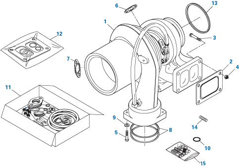 PAI Industries - Caterpillar Engine Turbocharger - 3406E / C15 / C16 / C18 Series | woodlineparts.com