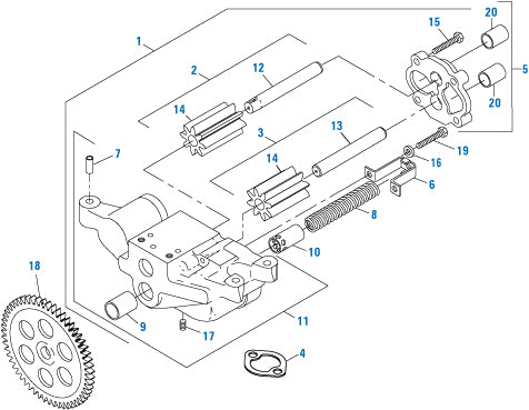 PAI 341312E CATERPILLAR 4N8734 OIL PUMP ASSEMBLY (3406E / C15) (USA)