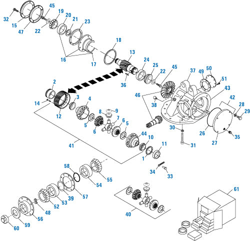 PAI 808157 MACK 21130919 GEAR SET (CRD 150 / CRD 151) (15 / 23 TEETH) (USA)