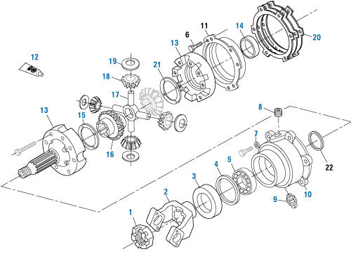 PAI Industries - Drive Train
Forward Interaxle Differential Components - SQHD and SLHD | woodlineparts.com