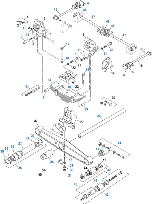 PAI Industries - Chassis Suspension RT/RTE 480/520 Walking Beam Suspension - Rear Suspension | woodlineparts.com