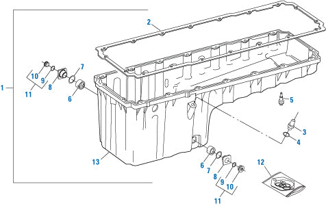 PAI Industries - Detroit Diesel Engine
Oil Pan Kit and Components - DD15 | woodlineparts.com