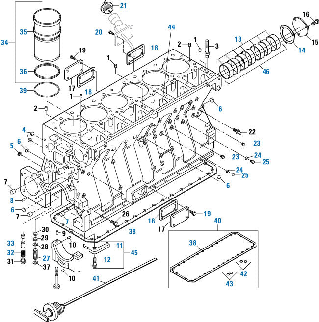 PAI Industries - Cummins Engine Cylinder Block Components - L10 / M11 / ISM / QSM Series | woodlineparts.com