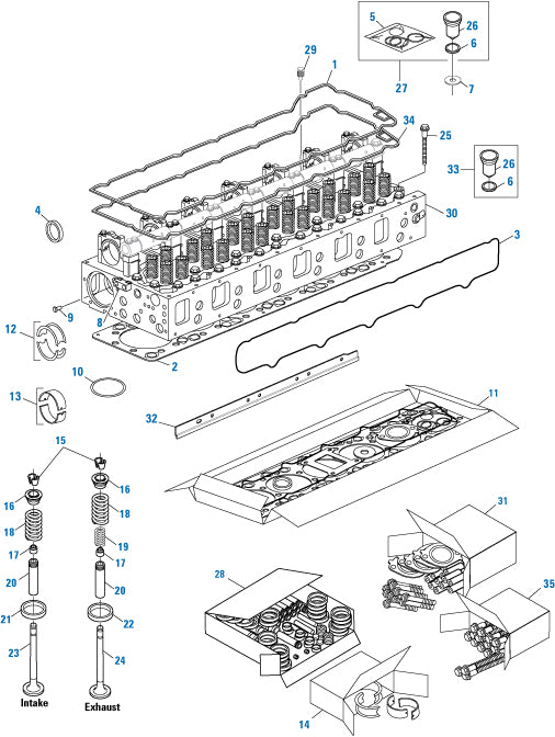 PAI Blue - Mack & Volvo Applications Cylinder Head - MP Series | woodlineparts.com