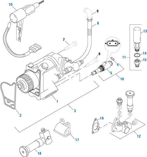 PAI Industries - International Engine High Pressure Pump - DT-466E / DT-530E (1993-1999 HEUI) | woodlineparts.com