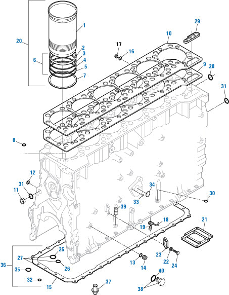 PAI Industries - Caterpillar Engine Cylinder Block - 3406E / C15 / C16 / C18 Series | woodlineparts.com