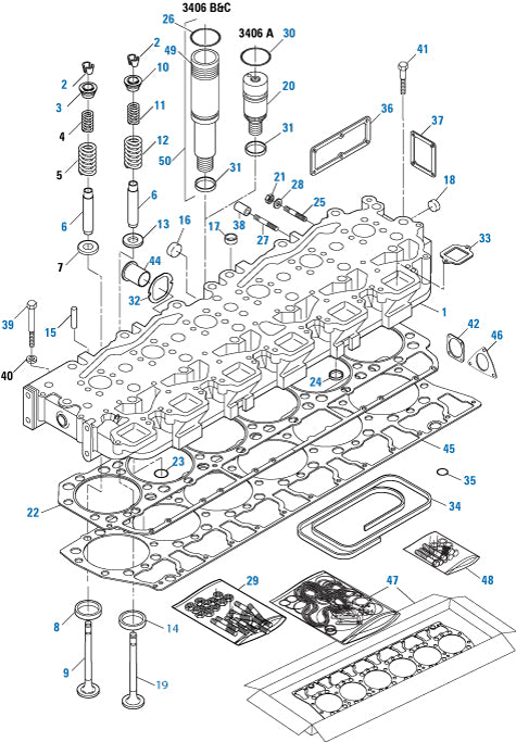 PAI Industries - Caterpillar Engine
Cylinder Head  - 3400 Series | woodlineparts.com