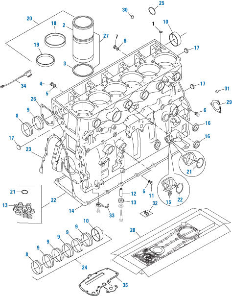 PAI Industries - Caterpillar Engine
Cylinder Block  - 3176 / C9 / C10 / C11 / C12 / C13 Series | woodlineparts.com