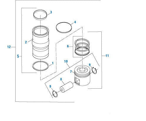 PACK OF 6 PAI 121311 CUMMINS 3678738 CYLINDER LINER SEAL RING (ISX) (USA)