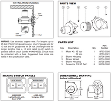 Load image into Gallery viewer, JABSCO® 35400-0000 FLANGE MOUNT BLOWER (4.00&quot;) (12V) (35400-0030)