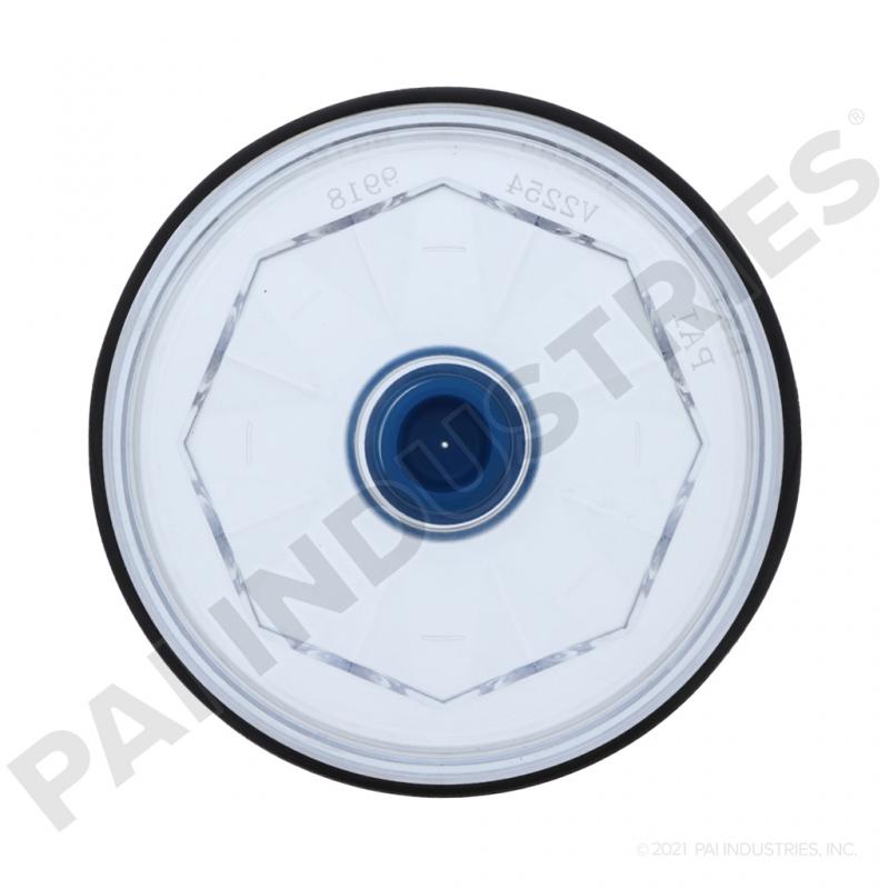 PAI THC-9918 MACK 78433404975 HUBCAP (6.50" OD) (6-1/4"-8 THREAD) (CLEAR)