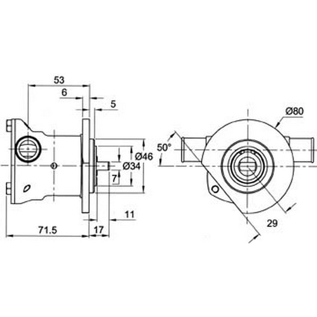 JABSCO® 29460-1701 ENGINE COOLING PUMP KUBOTA (29460-1301)