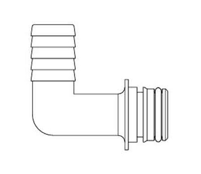 JABSCO® 1877K-3322E 3/4" ELBOW HOSE BARB FITTING (PACKAGE OF 2)