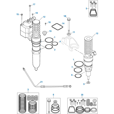 PAI 621242 DETROIT DIESEL 23537111 INJECTOR KIT (SERIES 60) (23535700) (USA)