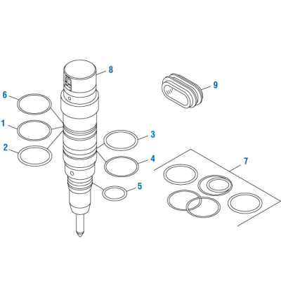 PAI 321336 CATERPILLAR 2421539 FUEL INJECTOR O-RING KIT (3126B) (USA)