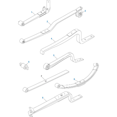 PAI 750823 HENDRICKSON 3806666C91 FRONT AXLE SPRING (51646-000)