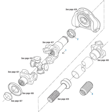 PAI 960175 DANA 211959X BOOT KIT WITH CLAMPS (SPL 170 / 250) (USA)