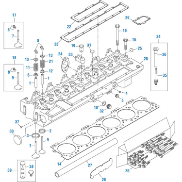 PAI 040068 HEAD BOLT KIT FOR CUMMINS 6C ISC / ISL ENGINES (3917729, 3917728)